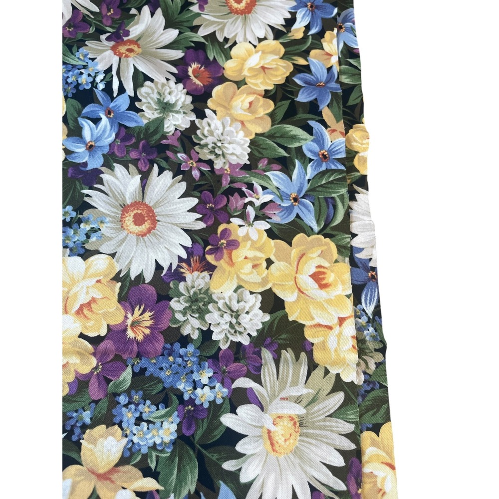 Hobby Lobby Cotton Fabric 1 Yard 44" Floral Daisy Pansy Rose Botanical